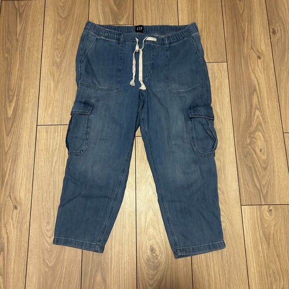 Gap Women's Denim Cargo Joggers - Picture 1 of 2